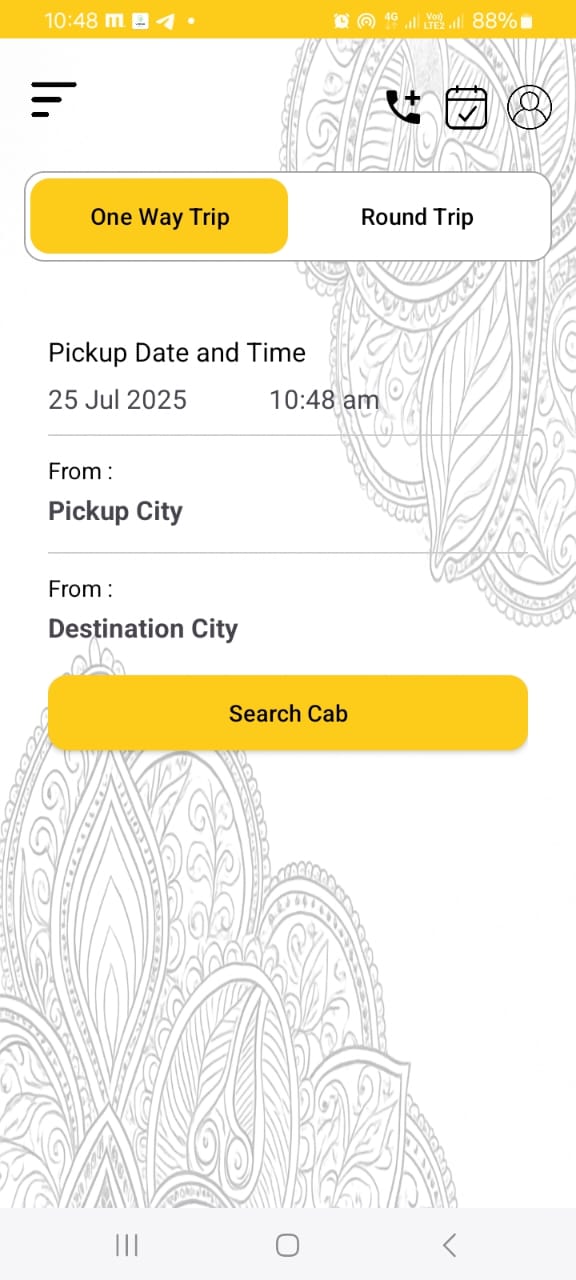 Booking Screen